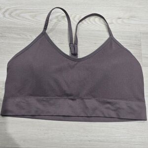 Maurices Seamless Ribbed Racerback Brown Bralette Size XL